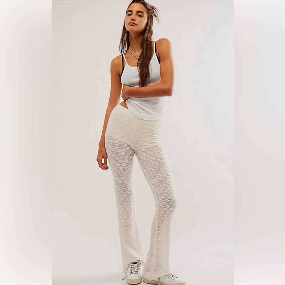 Free People Ona Lace Flare Pants $65